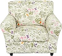 Vista 23 de CRFATOP Fundas para sillas suaves de 2 piezas para perros, fundas elásticas para sillón de 1 plaza, fundas de muebles de sofá lavables con 1 funda