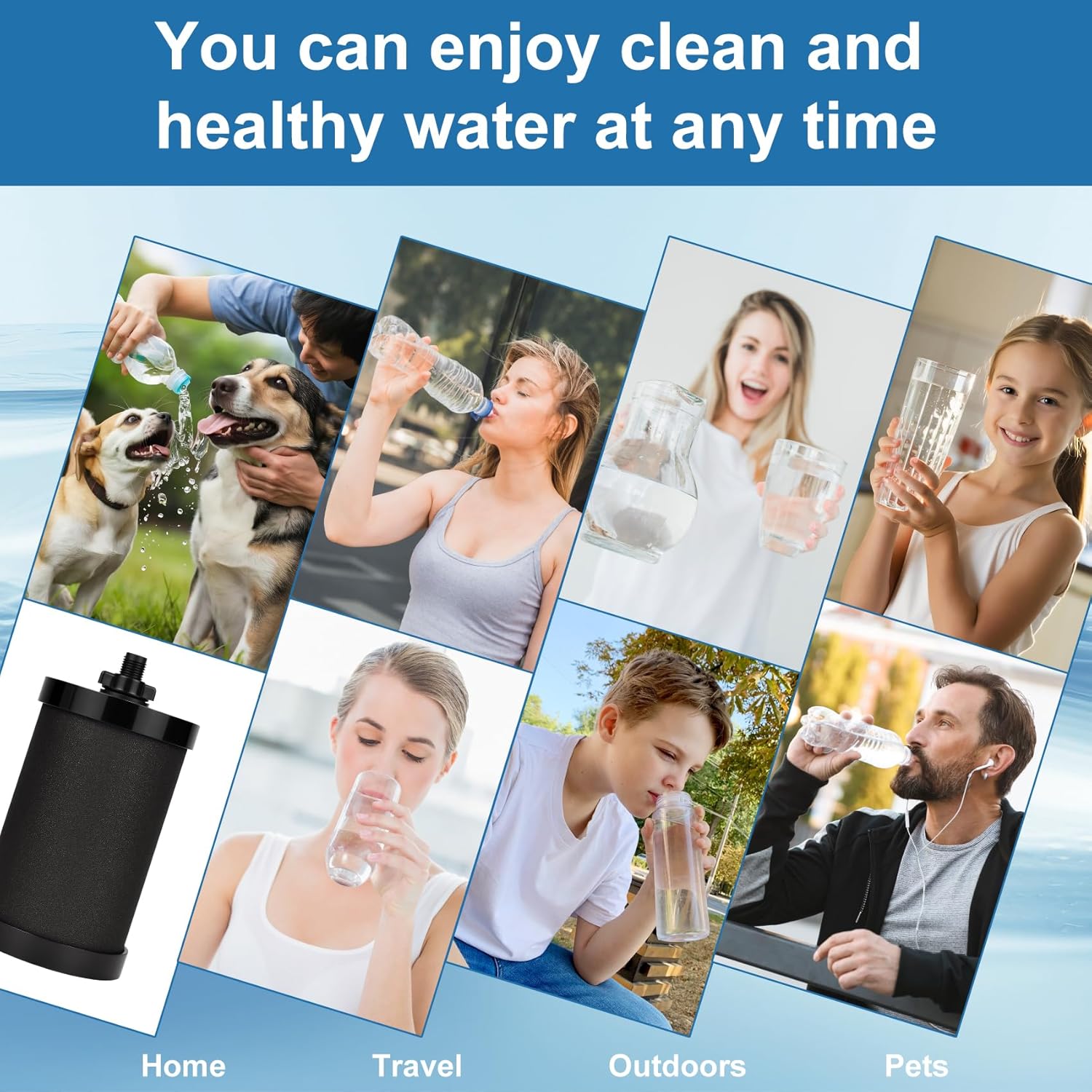 2387 Pro Filter Replacement Compatible with Alexapure Pro Water Filtration System, Water Filter Replacement Last Up to 5000 Gallons