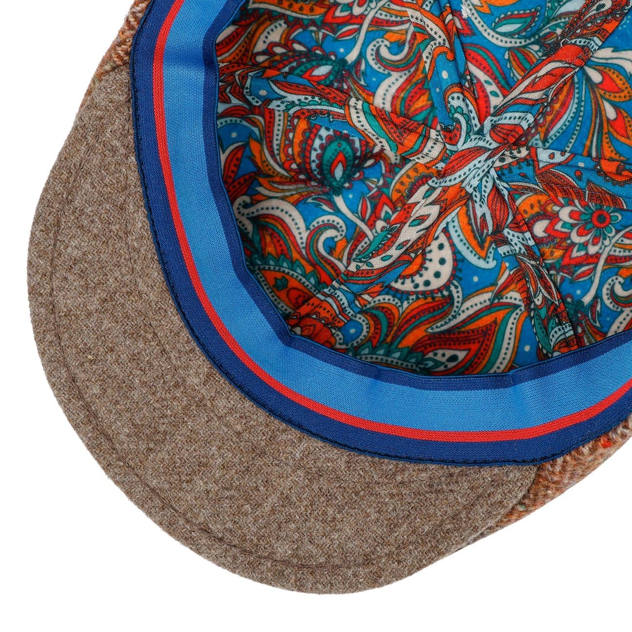 LIERYS Bruceville Flatcap męska – Made in Italy z daszkiem na zimę, jesień, jesień, zimę – S (54-55 cm) beżowo-szara