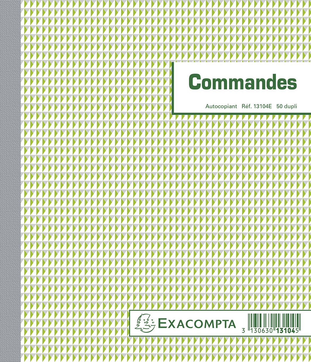 Exacompta 21 x 18 cm Vertical Duplicate Carbonless Copy Printed Commercial Order Form Book - French