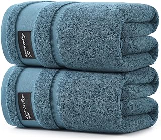 REDKISS Large Bath Towels Set 2 Piece, 100% Cotton, 31x63 in,Heavyweight...