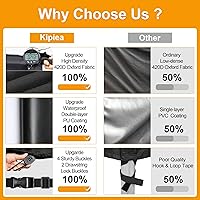 Vista 9 de Kipiea Funda para sofá de patio, funda resistente para sofá de exteriores, impermeable, para invierno, funda para muebles de patio de 3 plazas