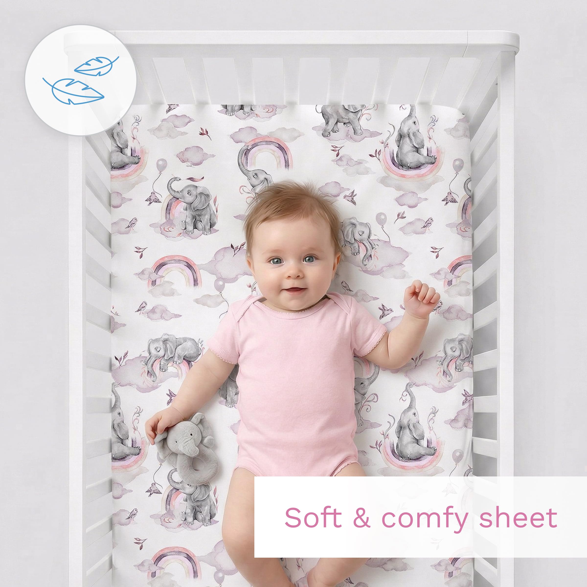 Baby Comfort Nursery 100% Cotton Fitted Sheet fits 140x70 cm Cot Bed Mattress (Safari Cars) — view 62