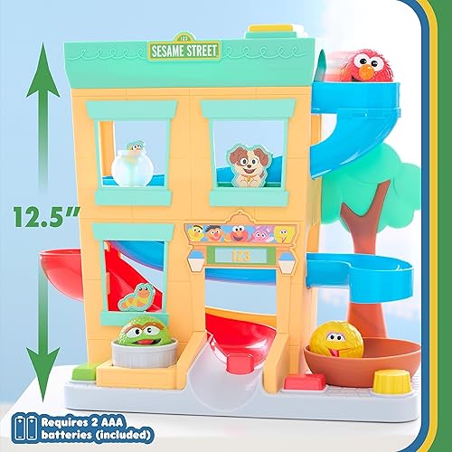 Miniatura 7 de Sesame Street 'Round The Neighborhood - Juego de 4 piezas de bola y figuras, sonidos y frases, juguetes para niños para edades de 12 meses por Just