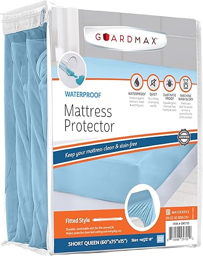Miniatura 32 de Guardmax Protector de colchón de vinilo de calibre pesado para cuna - Protector de colchón impermeable y a prueba de polvo con bolsillos elásticos