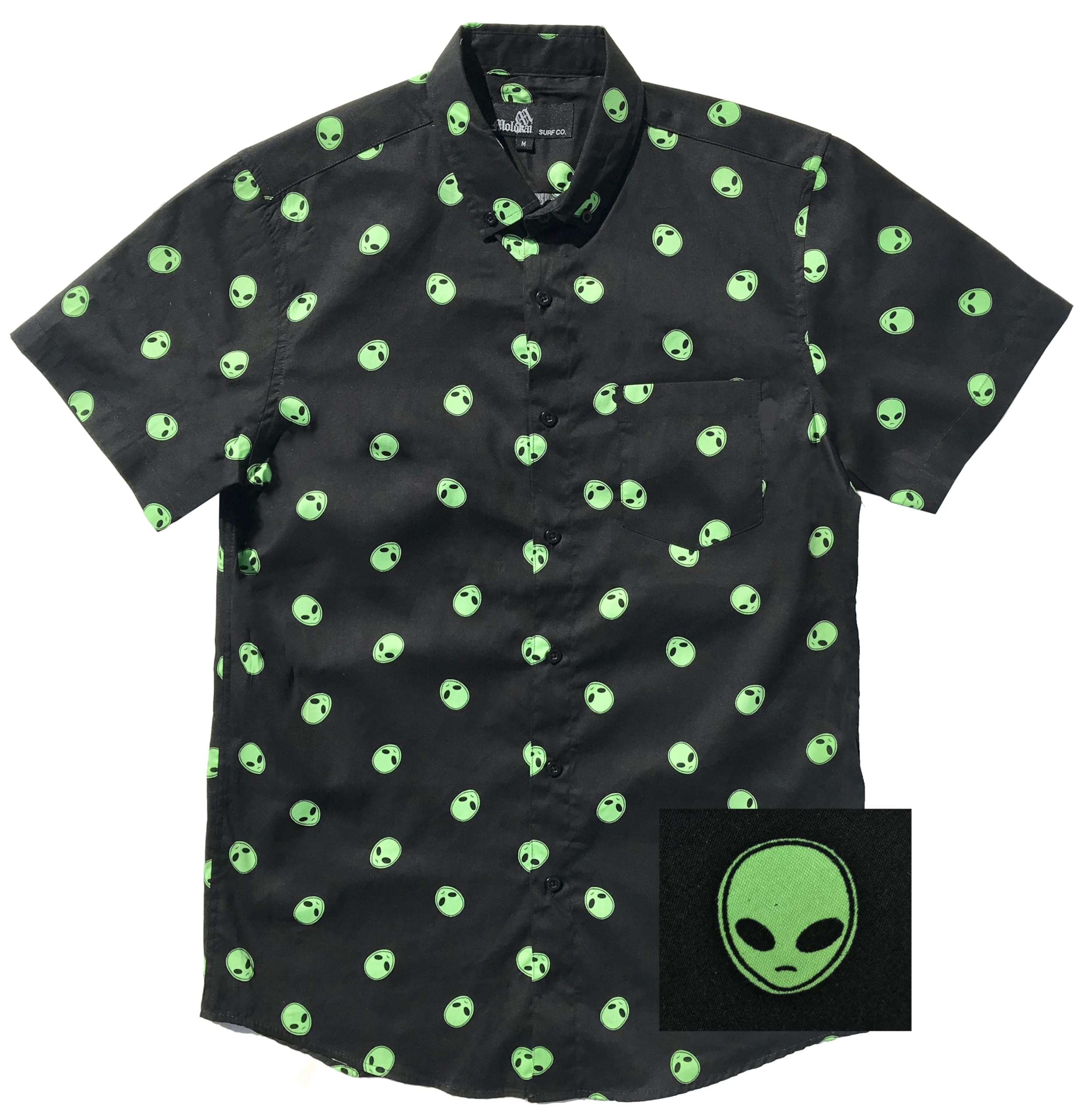 Molokai Surf Button Down Slim Fit Hawaiian Short Sleeve Shirts
