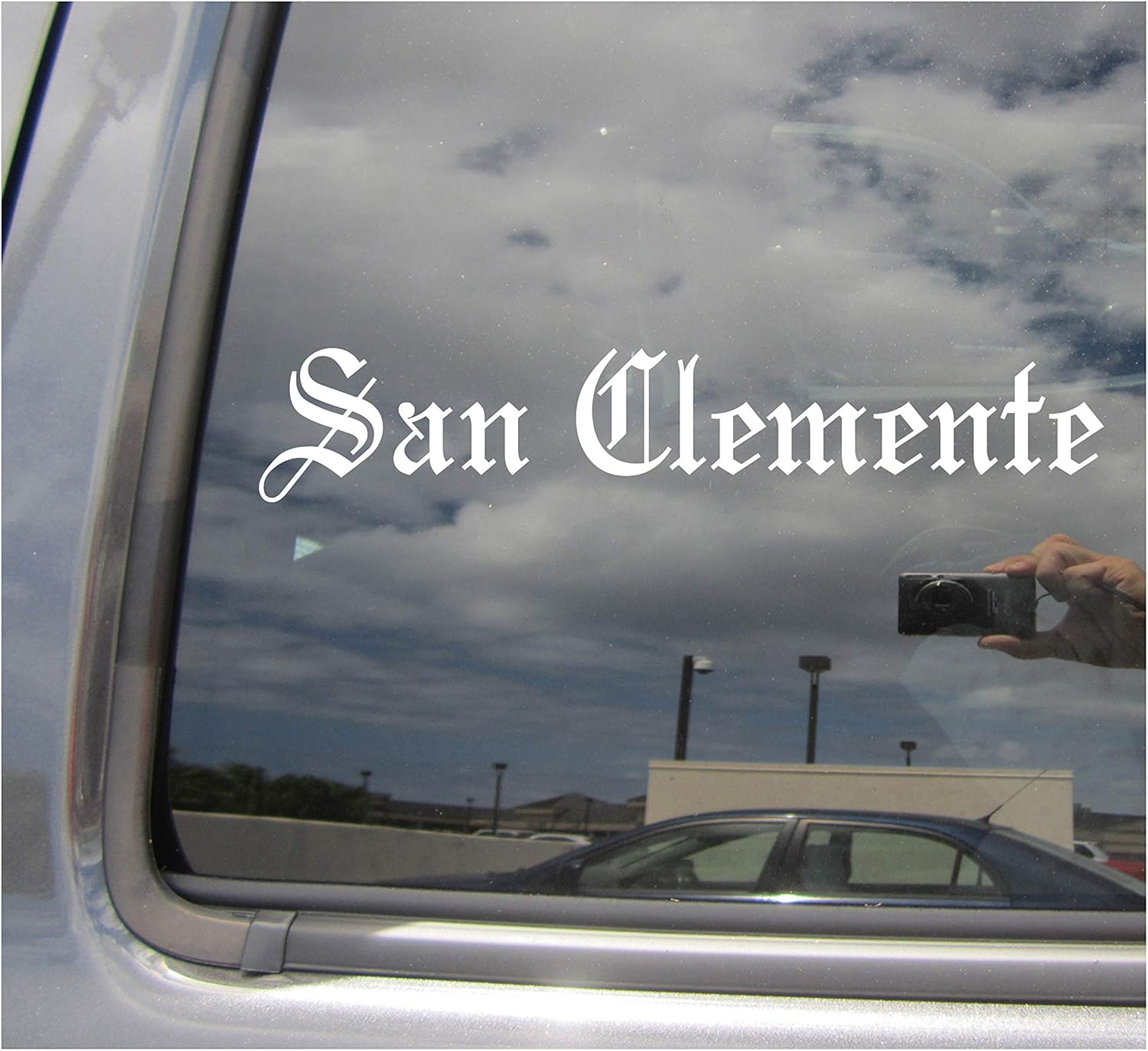 San Clemente - California City Town County Old English Letters Car Truck Van Moped Helmet Hard Hat Auto Automotive Craft Cup Laptop Vinyl Decal Bumper Window Wall Sticker 18130
