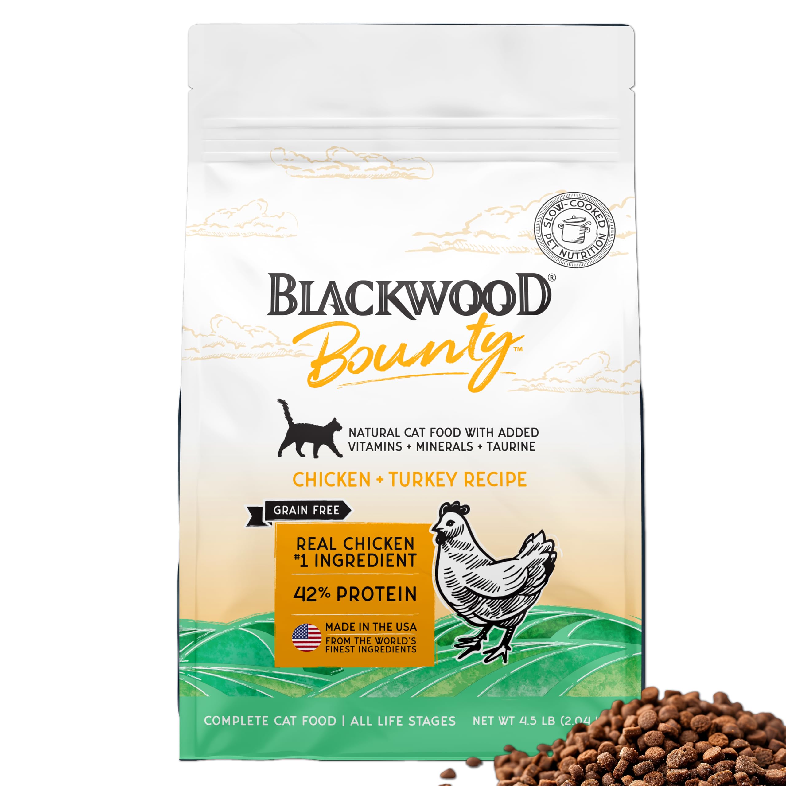 Blackwood Bounty Dry Cat Food, Chicken &amp; Turkey Recipe, 4.5 lb