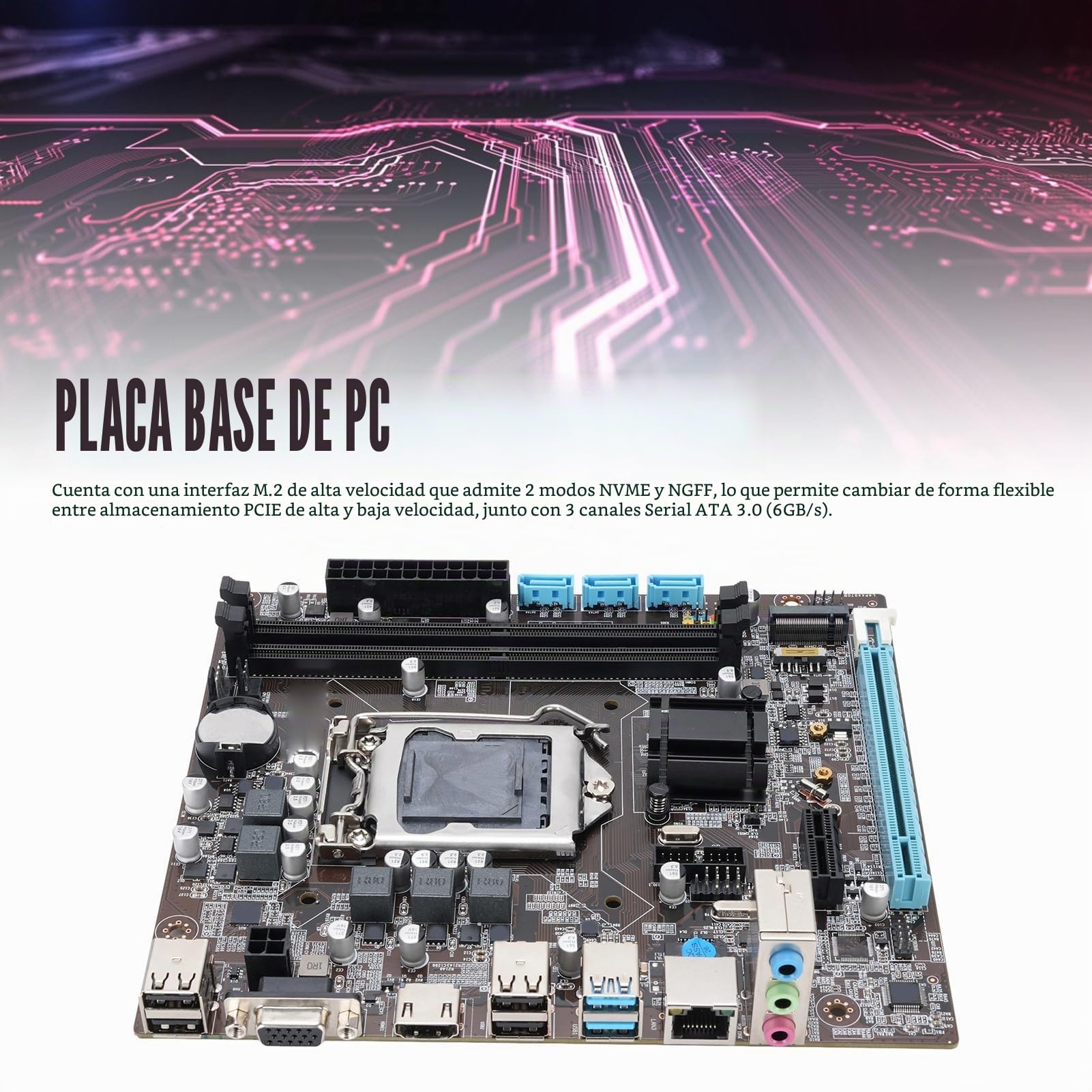 H110 Gaming M ATX Motherboard, M.2, SATA 3.0 6GB/s, USB 3.0, VGA/HDMI, Memoria DDR4 para LGA1151 Fit para 6 7 8 Gen 14 NM CPU