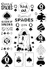 23 x Queen of Spades Temporary Tattoo Kinky Black Lettering A4 Sheet