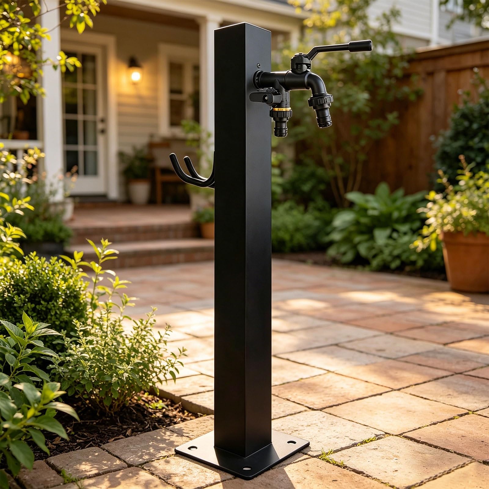 Sxbhdm One Color 304 Stainless Steel Outdoor Vertical Garden Water Column, Freestanding Hose Stand With Faucet, Antifreeze Hydrant Water Tap For Irrigation Washing(Height: 60Cm/23.6In)