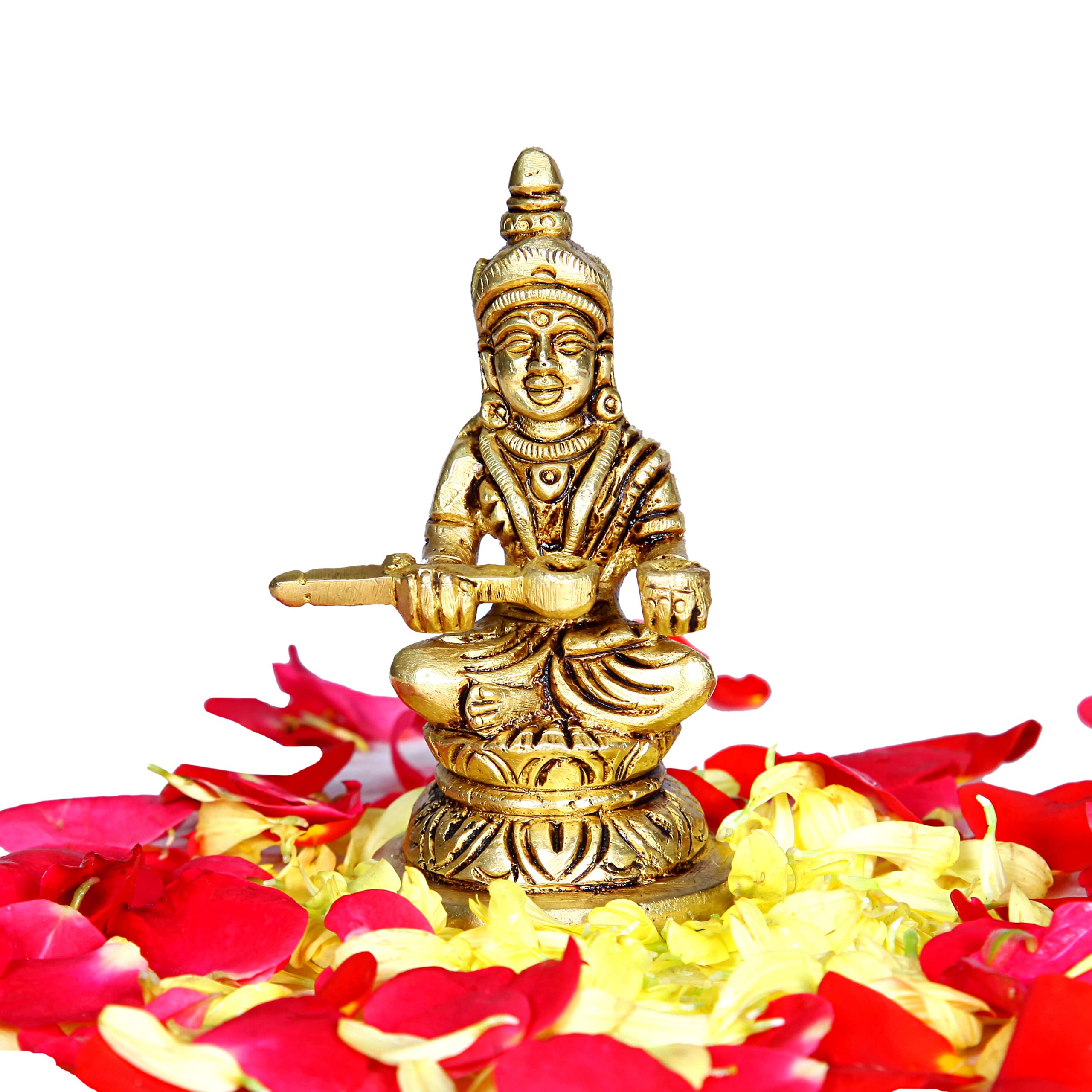 Aalayam Selveer Annapurna Devi Idol Brass | Annapoorani Statue | Annapoorni Idol | Annapurani Silai Brass 8.5cm Height Brass Gold Colour 1 Piece