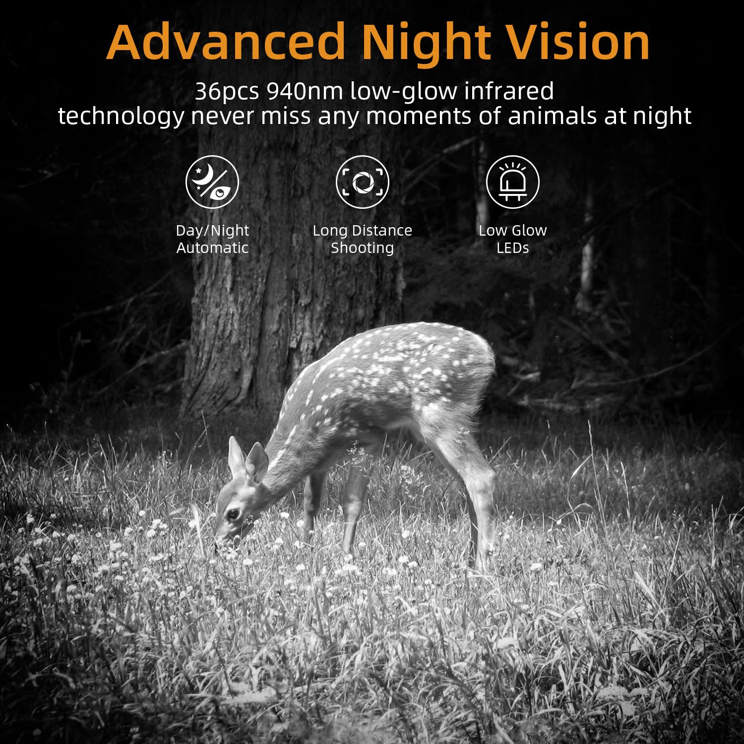 YEEFON Wildkamera WLAN, 4K 60MP HD Wildtierkamera mit Handyübertragung APP, IP66 Wasserdicht Nachtsichtkamera Jagdkamera mit Bewegungsmelder für Wildtier Überwachung mit 32G Speicherkarte, PR4000
