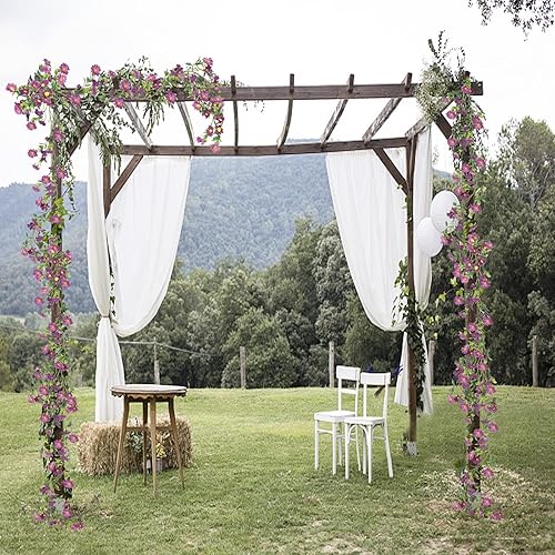 Miniatura 3 de HO2NLE Guirnalda de flores de seda guirnalda de girasol artificial con flores de margaritas para pared hogar fiesta boda interior exterior