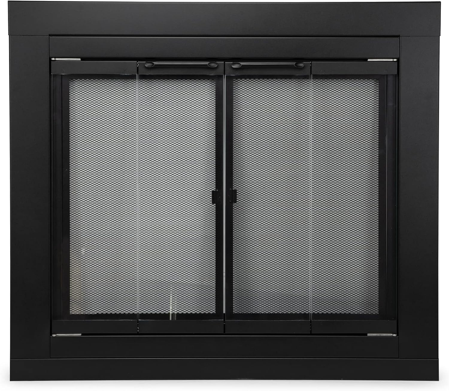 Stanbroil Fireplace Glass Bi-fold Style Door, Black Finish, Medium, Decorative Fireplace Screen Door for Fireplace Accessories
