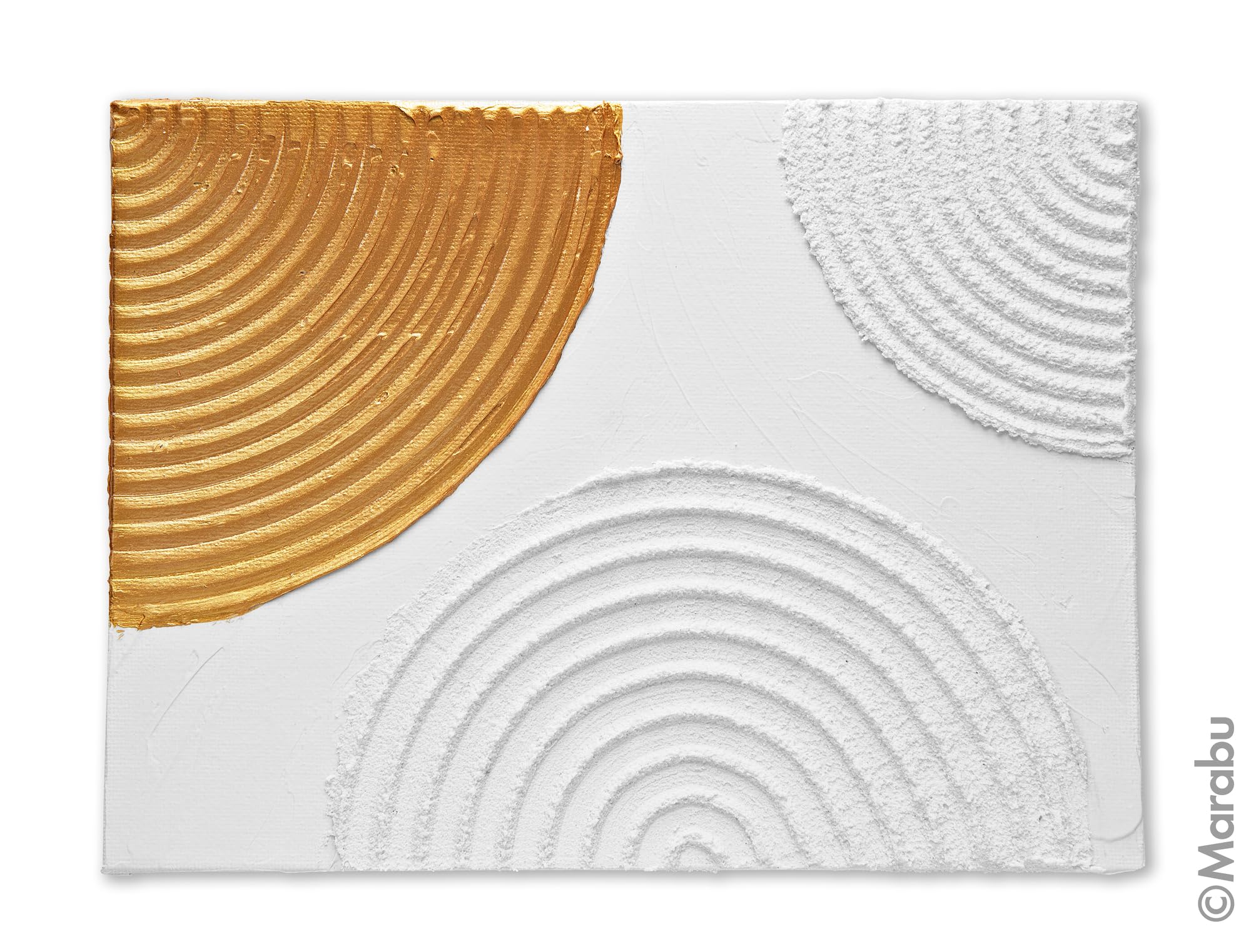 Marabu Set di paste acriliche STRUCTURED ART con spatola, coltello da pittura e cartone da colorare, set da pittura per mixed media, art journaling, spatole, ecc., 120200000088
