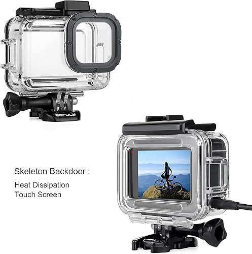 Miniatura 2 de Carcasa de esqueleto con carcasa lateral abierta con carcasa de aluminio USB Pass Through Side Door Cover para GoPro Hero 9 10 11 12 13 Negro -