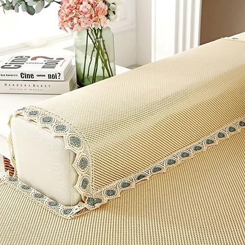 Miniatura 2 de Funda de sofá modular, transpirable, antideslizante, de verano, de ratán, protector de cojín de bambú para sofás234 asientos para perros, gatos,