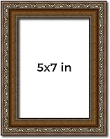 Vista 303 de Marco de fotos completo de madera dorada envejecida de 16 x 20 pulgadas con plexiglás acrílico UV, parte trasera de tablero de espuma y accesorios