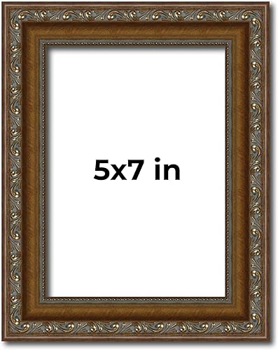 Miniatura 303 de Marco de fotos completo de madera dorada envejecida de 16 x 20 pulgadas con plexiglás acrílico UV, parte trasera de tablero de espuma y accesorios