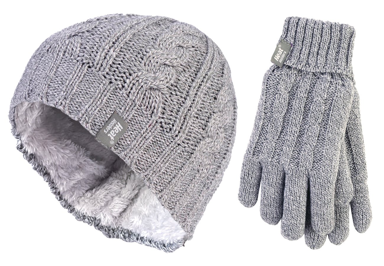 Womens Thermal Winter Hat and Gloves Set -