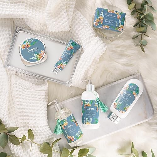 Miniatura 5 de PAINT&PETALS - Exfoliante corporal con aroma a Bluebell & Persimmon, proporciona un brillo radiante con cristales exfoliantes de sal y azúcar, nutre