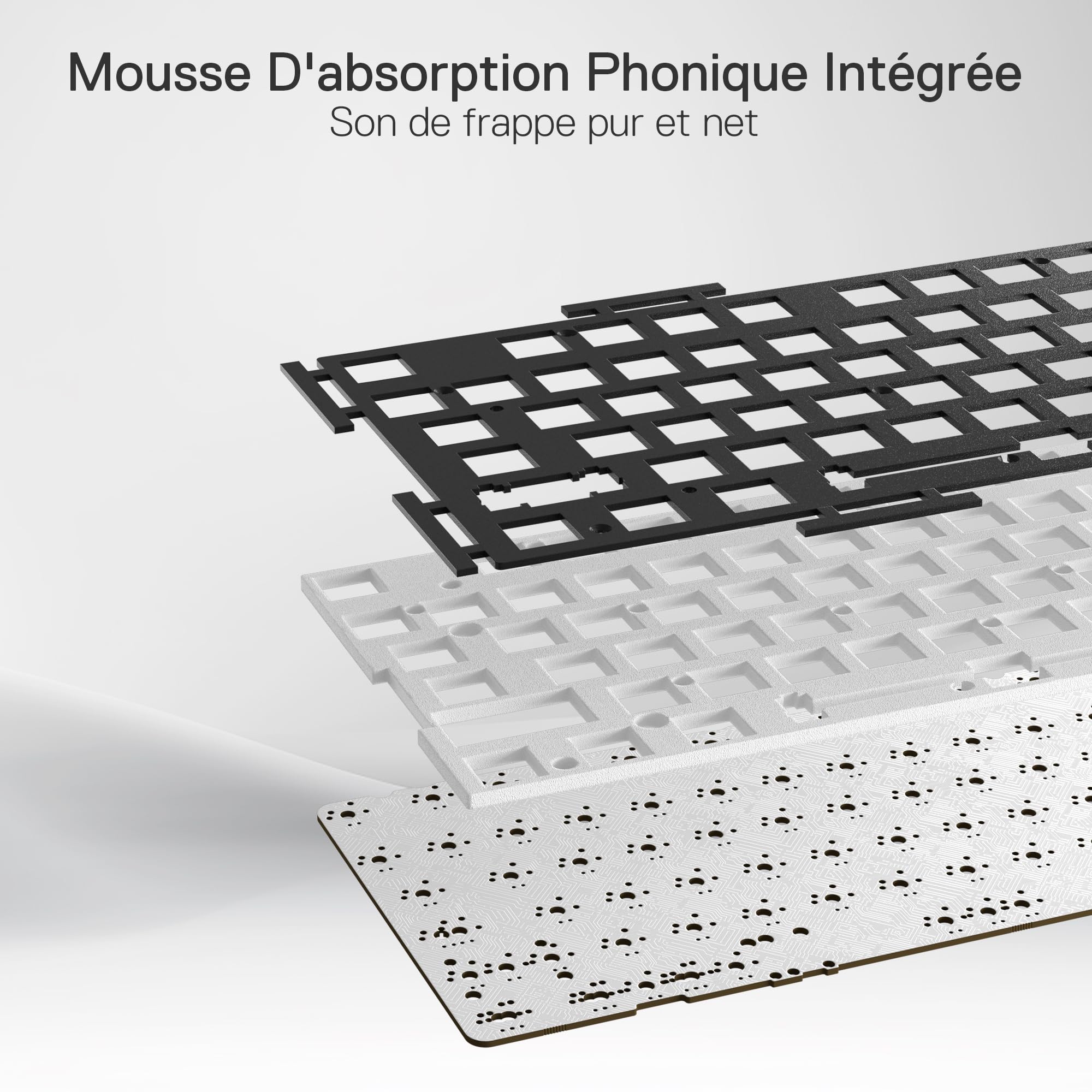 Redragon K668 Clavier Gaming Mécanique Filaire AZERTY, 105+4 Touches, Rétroéclairage RGB, Interrupteurs Rouges Remplaçables à Chaud, Mousse Absorbant Le Son
