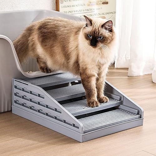 Litter Box Step Cat Ramp Litter Catcher for Cat Litter