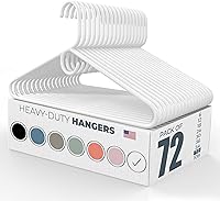 Vista 96 de Neaties - Perchas resistentes para ropa, paquete de 18 – Fabricadas en EE. UU. – Capacidad de 8 libras, perchas de plástico para ropa de adultos