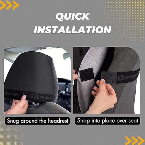 Miniatura 5 de QIKCOVER Funda impermeable de alta calidad para asiento de automóvil, a prueba de sudor, ajuste universal, antideslizante, protector duradero para