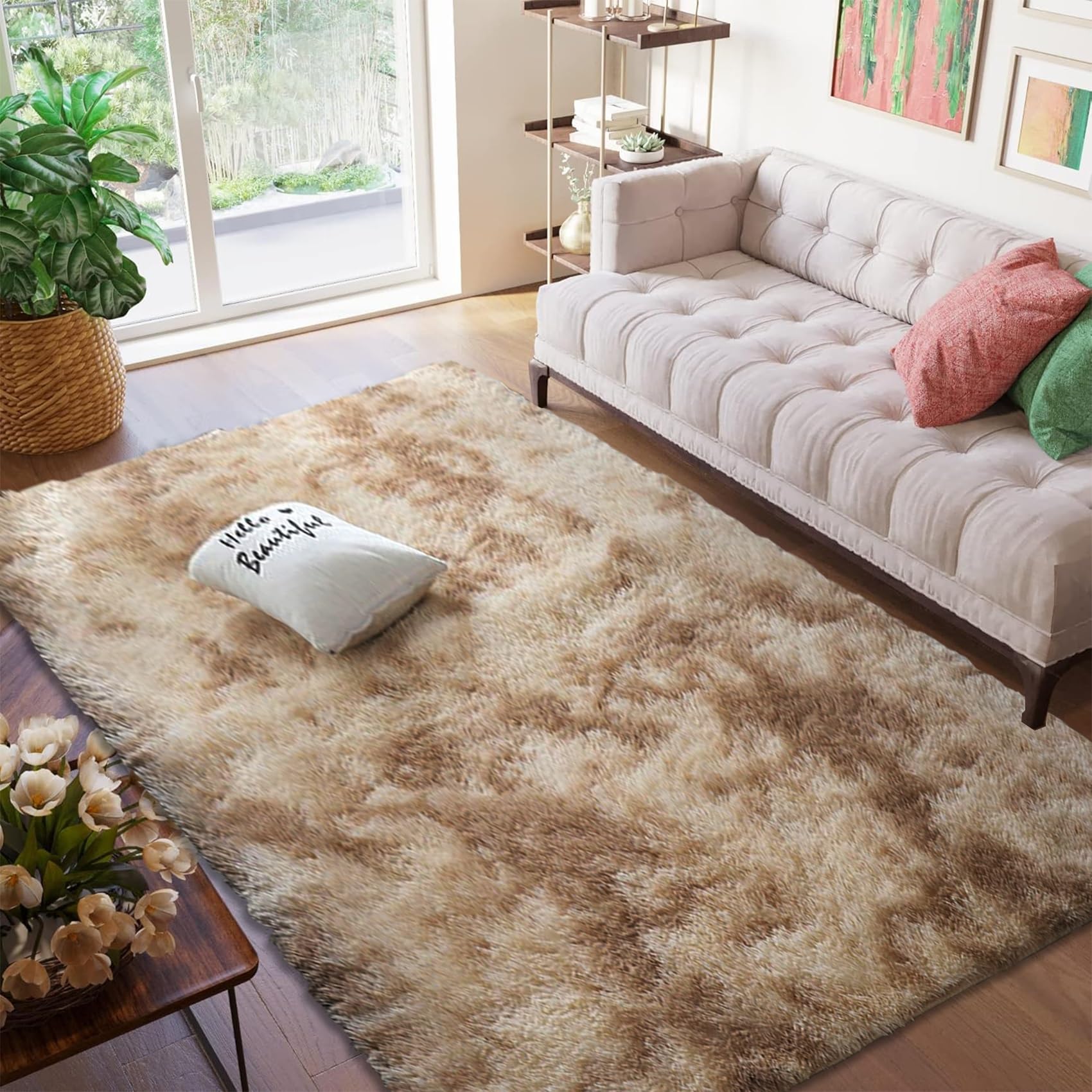 【東京都内23区配送無料】定価23万　4m 絨毯　カーペット　ラグ　シャギー 東京都内23区配送無料】定価23万 4m 絨毯 カーペット ラグ シャギー