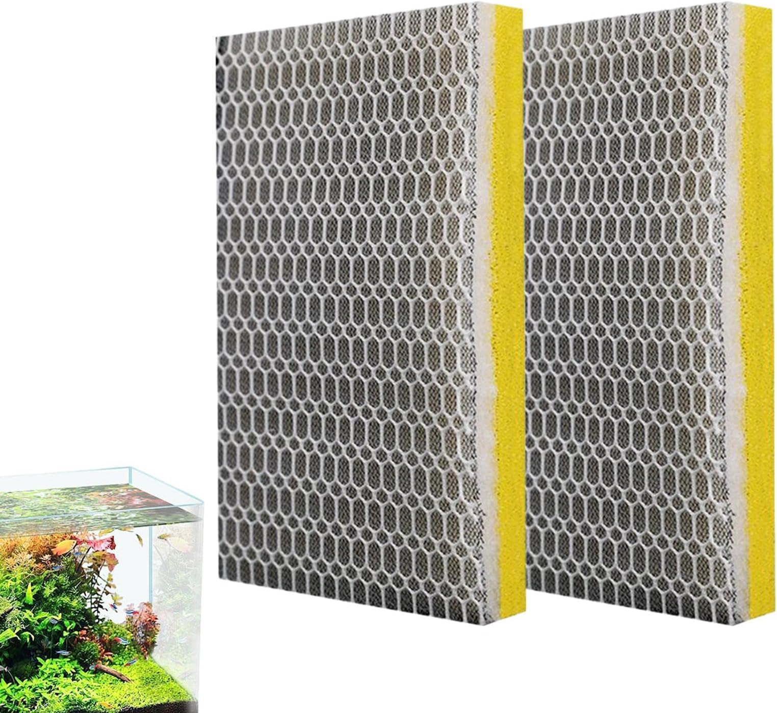 Aquarium Filter Media Pad,2X Filter Media Pad for Fish Tank | Aquarium Supplies, Roll Strainer Flexible for Freshwater Saltwater Ponds Fish Tank Turtle