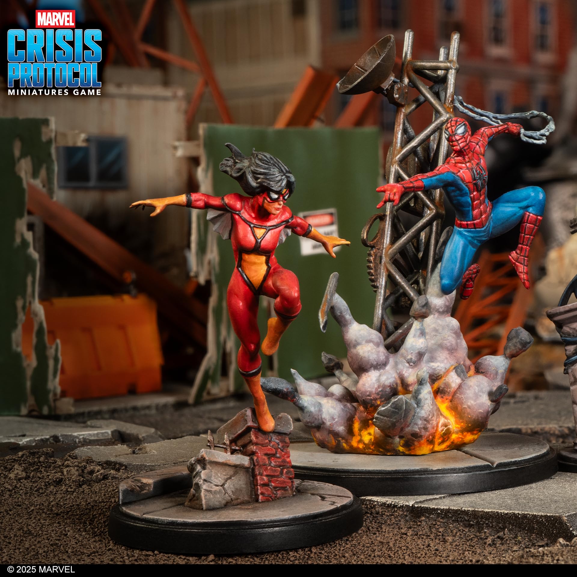 asmodee Marvel Crisis Protocol: Web-Swinging Heroes, Expansión | Juego de Miniaturas, A Partir de 14 Años, para 2 Jugadores, 90 Minutos por Partida, Español/Inglés/Francés