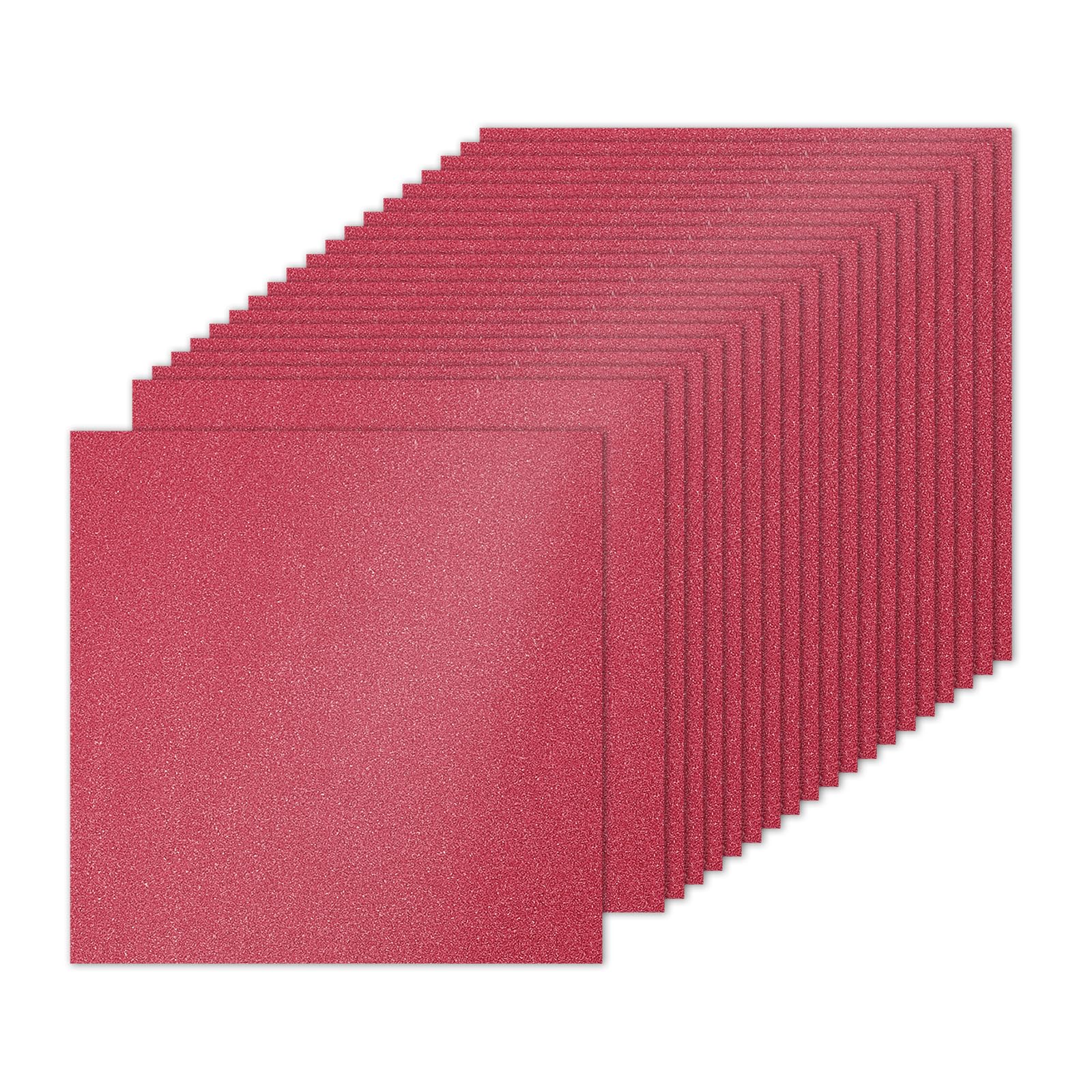 PATIKIL 20 Sheets Dark Red Glitter Cardstock 10 x 10 in