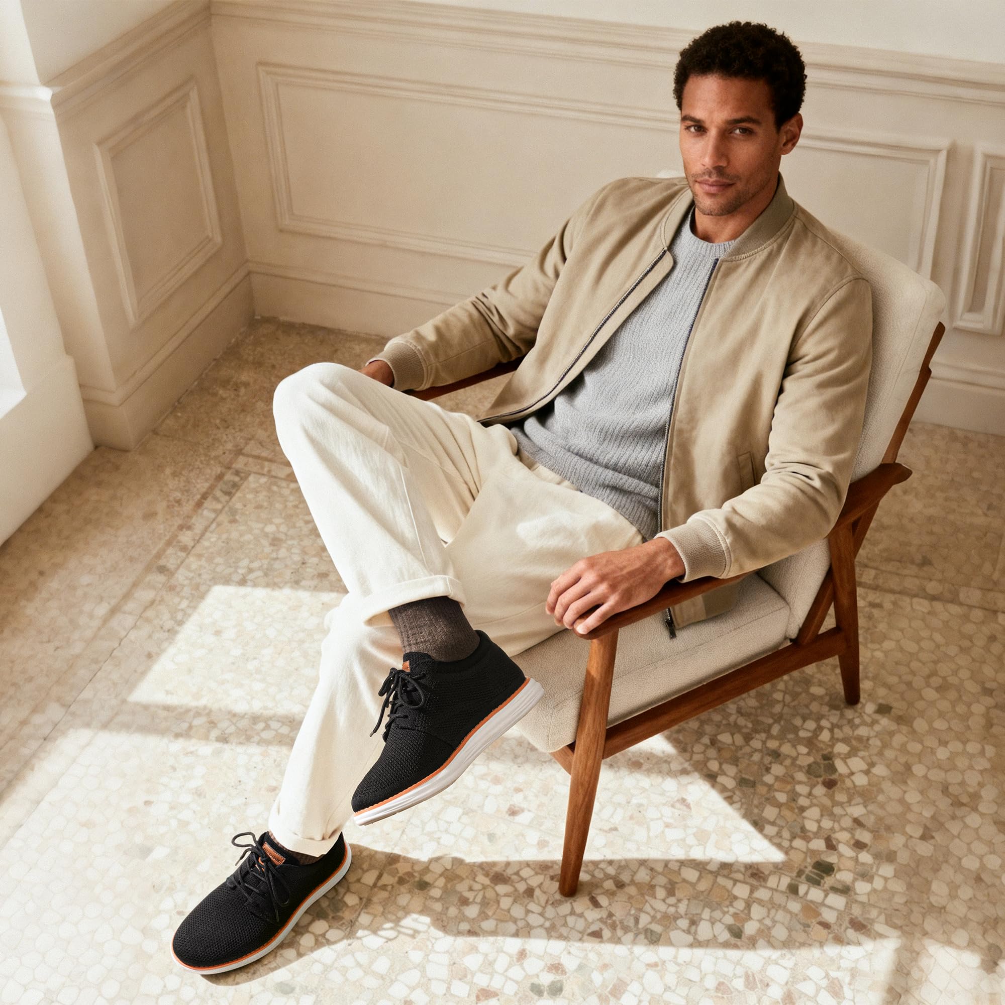 Bruno Marc Men's KnitFlex Breeze Mesh Sneakers Oxfords Lace-Up Lightweight Casual Walking Shoes