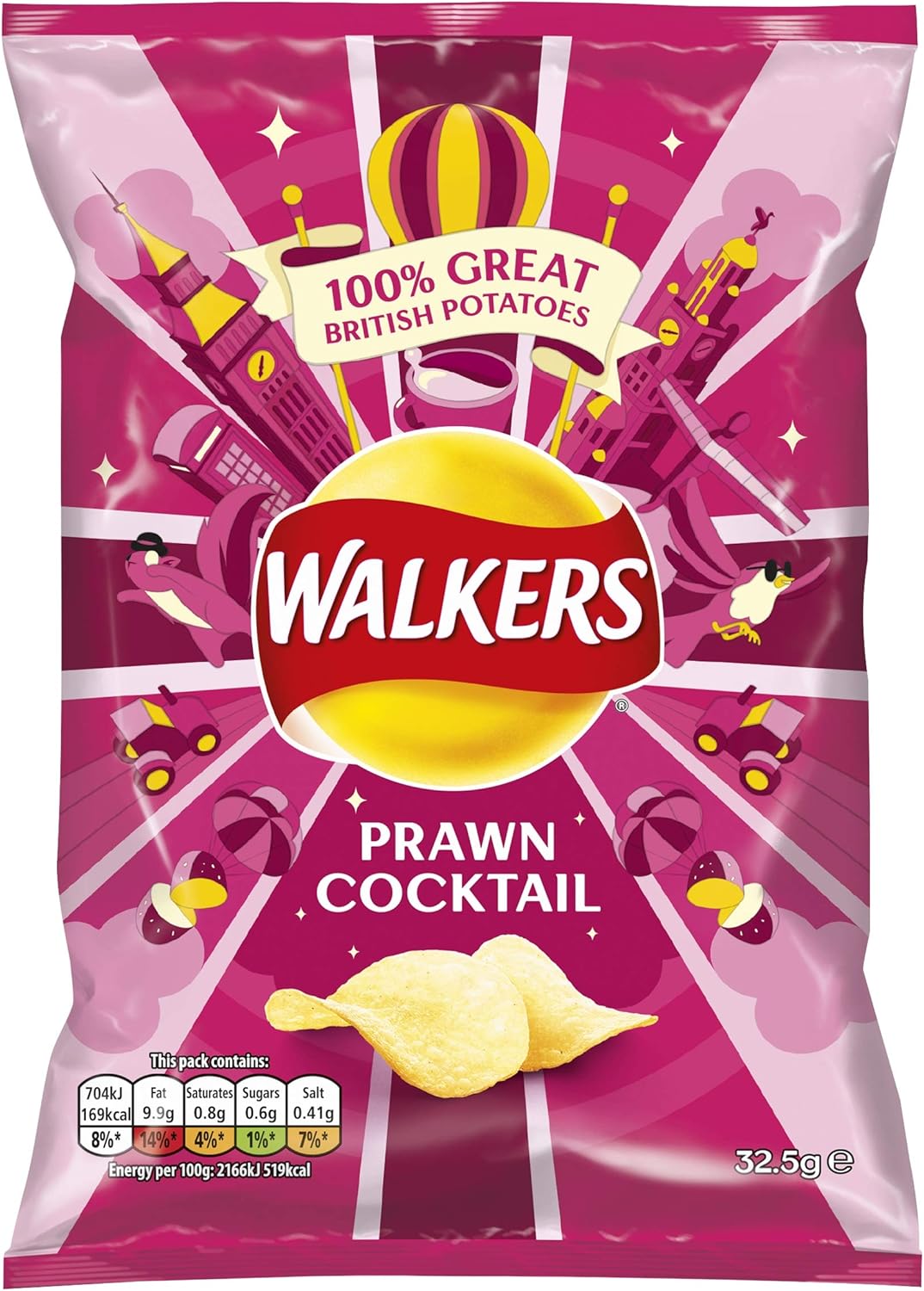 Walkers Prawn Cocktail Crisps, 32.5g Amazon.co.uk Grocery