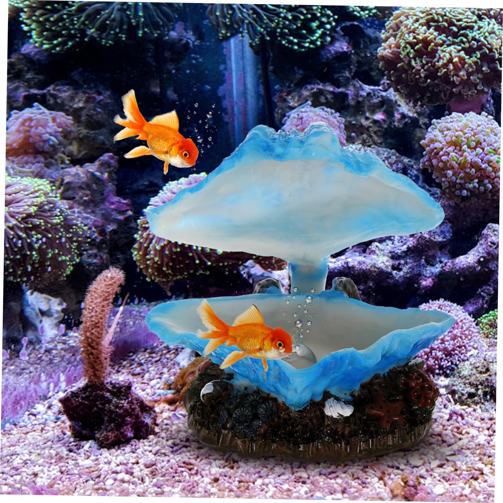 HANABASS 4stücke Delicate Simulation Shell Für Aquarien Künstliche Dekoration Mit Luftblaseneffekt Zubehör Für Fischbecken Lebensechte Gestaltung