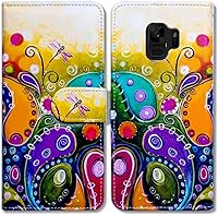 Vista 13 de Funda para Galaxy S9 Plus, funda de cuero con diseño de mandala de colores brillantes para Samsung Galaxy S9 Plus