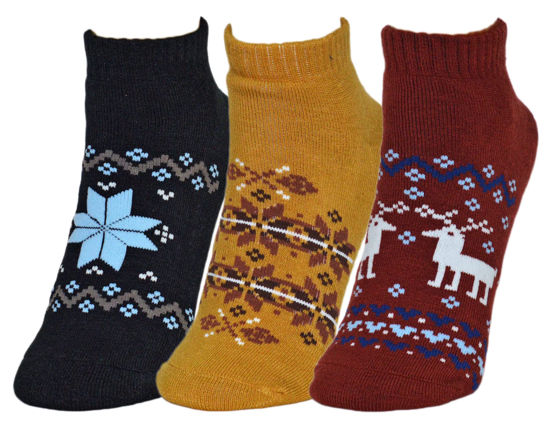 me stores Winter Thermal Dark Colour Wool Heavy Duty Warm Ankle Length Socks Women/Girls Winter Socks (Pack of 3 Pairs)-picture-11