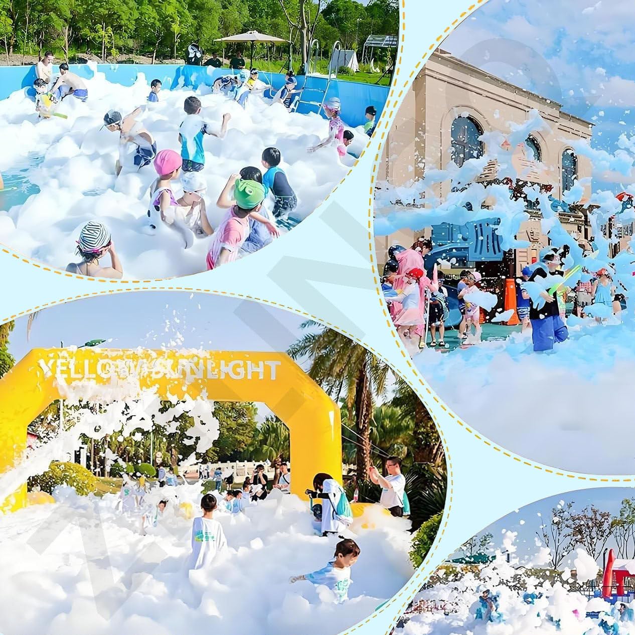 1000W Party Foam Machine, Maszyna Do Robienia Piany O Dużej Mocy, Outdoor Summer Pool Party Zabawki Wodne Dla Dorosłych I Dzieci, Urodziny, Uroczystości I Imprezy Na Podwórku