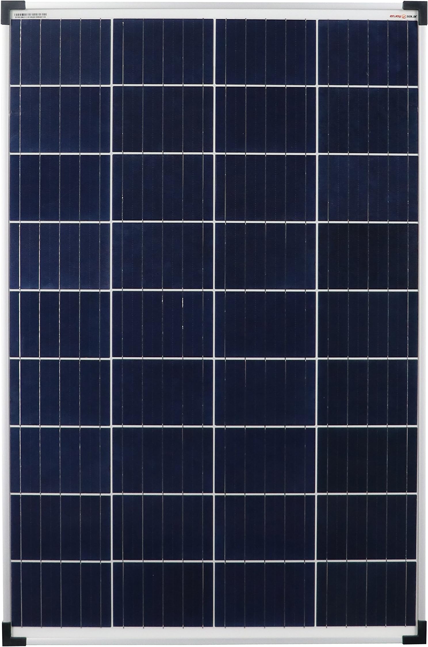 Enjoysolar® Polycrystalline Solar Panel 100watt 12 V Poly 100 W Ideal for Motorhome Caravan