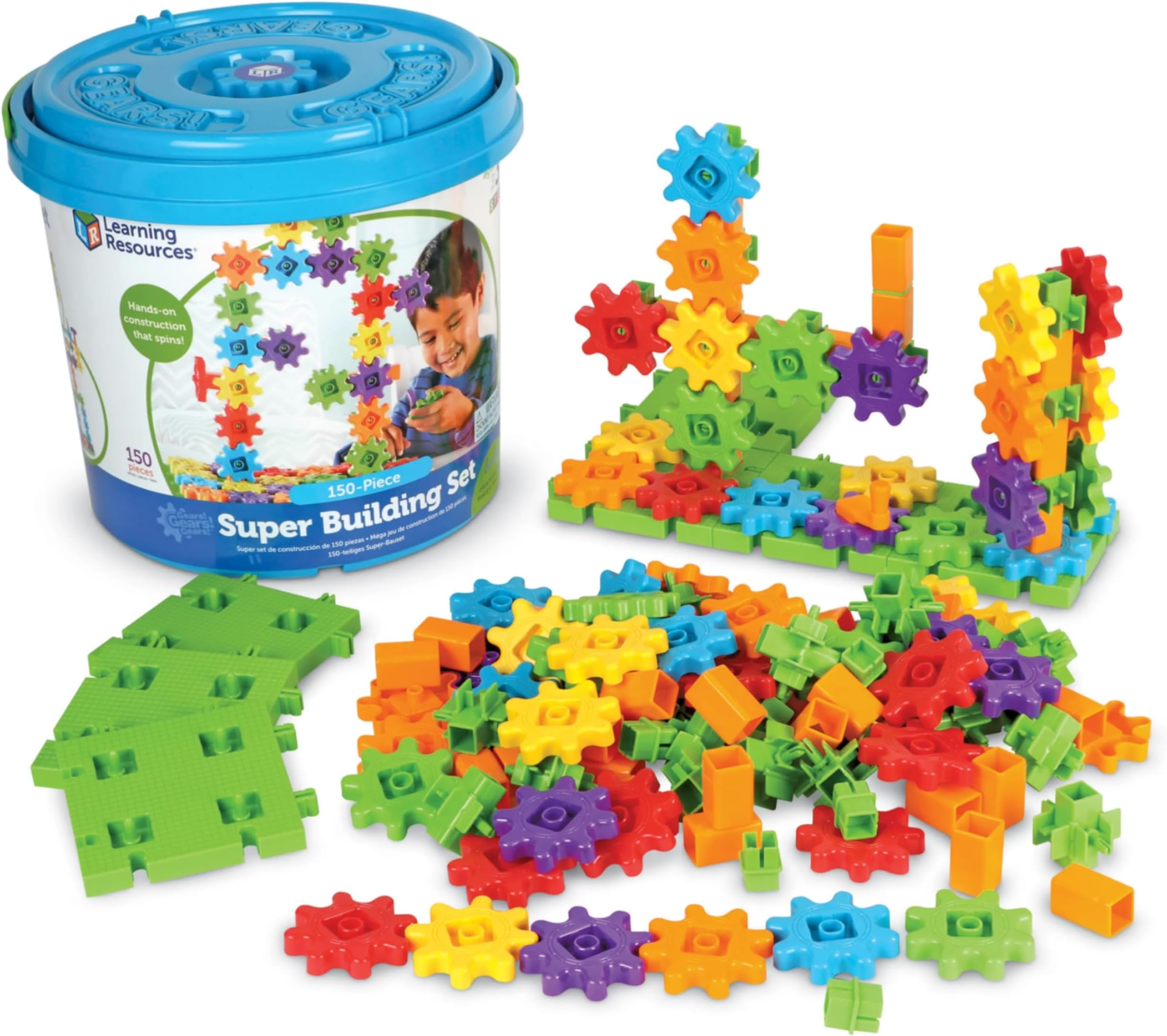 Learning Resources Gears! Gears! Gears! Super Building Set, 150 Pieces