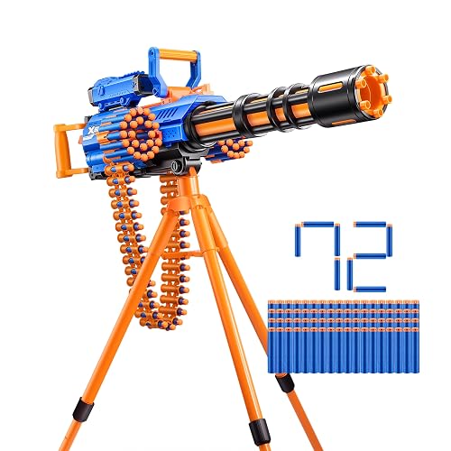 X-Shot Insanity Rage Fire - Blaster con Pilas con 86 Dardos de Espuma, cinturón de munición y trípode