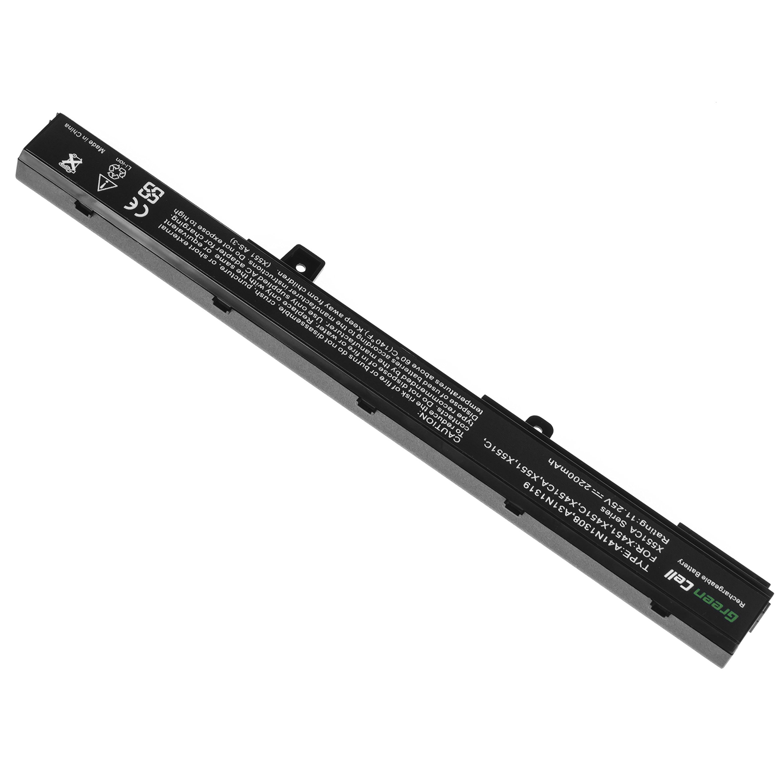 Green Cell Batteria Asus A31N1319 A31LJ91 per Portatile Asus X551 X551C X551CA X551M X551MA X551MAV R512 R512C D550 D550C F551C F551CA F551M F751L R508CA R509 R512CA X451 X451CA X451MAV X751L (11.25V)