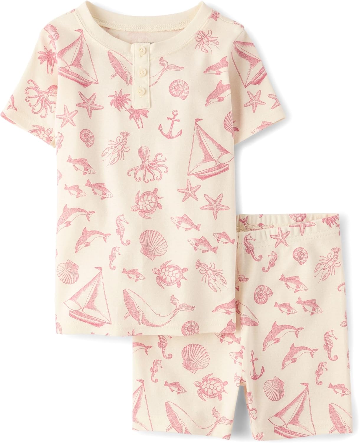 Gymboree Girls' And Toddler 100% Cotton Short Sleeve Top and Shorts, Gymmies Pajama Set