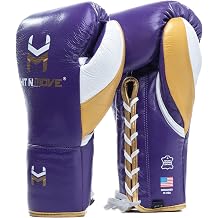 HIT N MOVE Pro Fight Gloves, Professional Boxing Gloves for Men & Women, Muay Thai & MMA, Premium Sparring Gloves for Heavy Bag & Ring, Approved Boxing Equipment