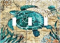 Vista 175 de Funky Retro Vintage 70s 60s Boho Hippie Hongo Botánico Floral 2 Gang Interruptor de luz de palanca doble Placa de pared Cubierta de toma