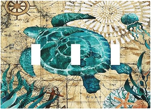 Vista 1056 de Placa de pared con interruptor de luz de doble interruptor de pared para niños, diseño de dinosaurio, galaxia, espacio exterior, planeta, nebulosa