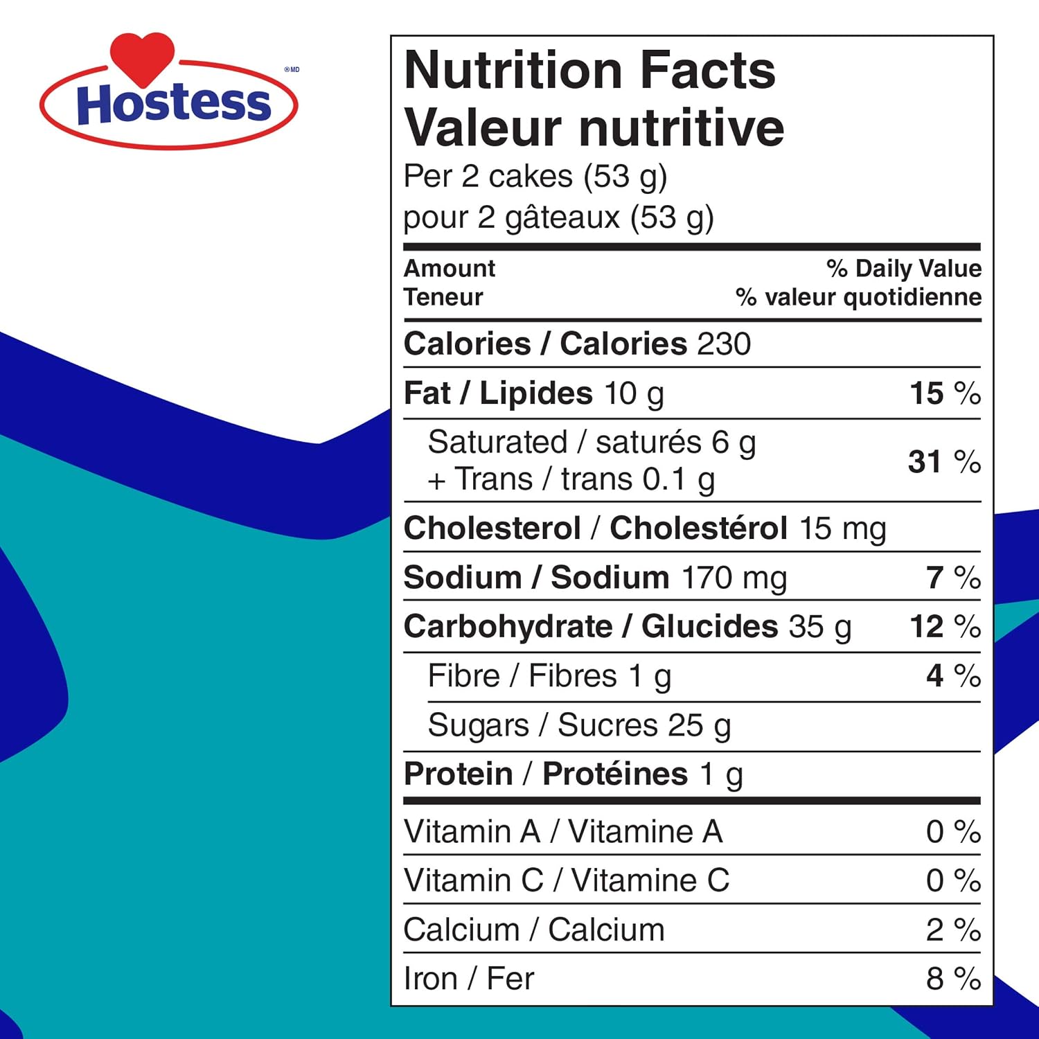 Hostess POP Cakes, 159g/5.6 oz Box, Contains 6 Cakes, Imported from Canada)