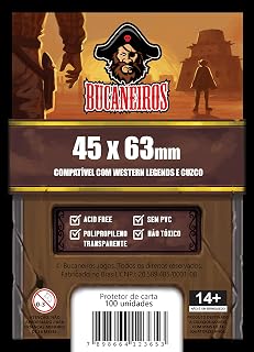 Sleeve FIT Customizado para Western Legends / Cuzco (45x63), Bucaneiros Jogos, Transparente